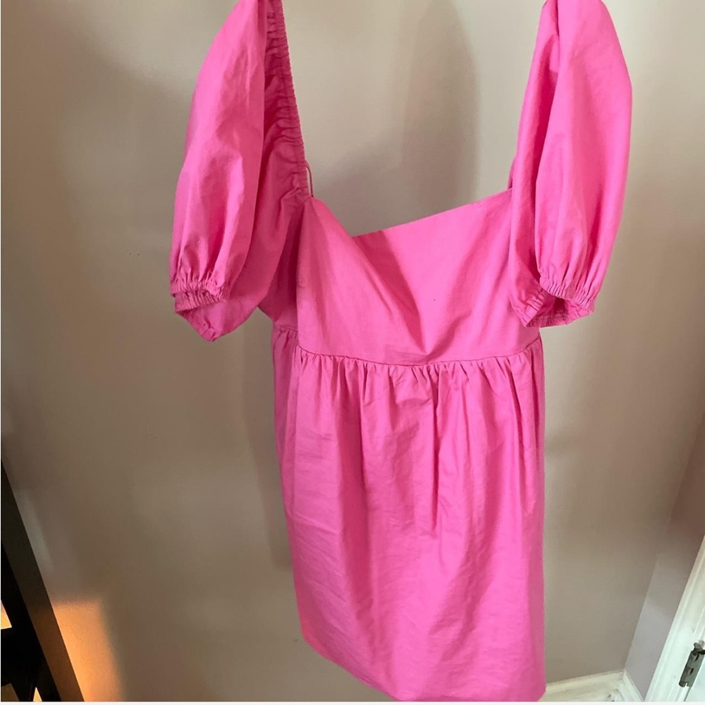 Pink Puff Sleeve Dress